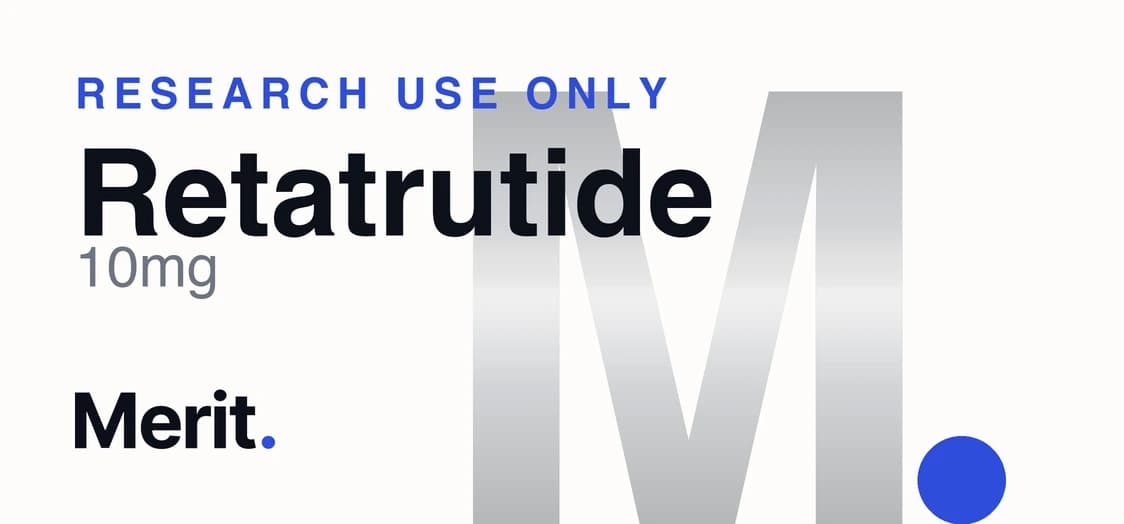 Merit Retatrutide vial label — Research Use Only