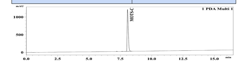 HPLC chromatogram — MOTS-c, Lot MRT-2603-200